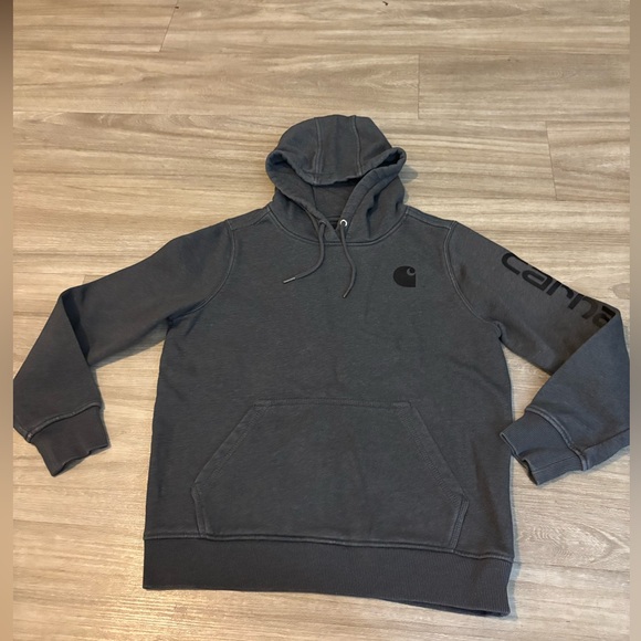 Carhartt women’s Charcoal Hoodie size medium 8 10 - Picture 1 of 5